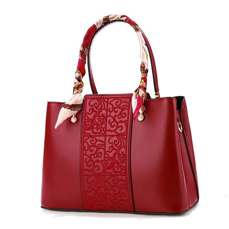 Fashionable Red For New Grade High Capacity Women's Handbag Bridal Wedding Handheld Shoulder Bag designer handbags women