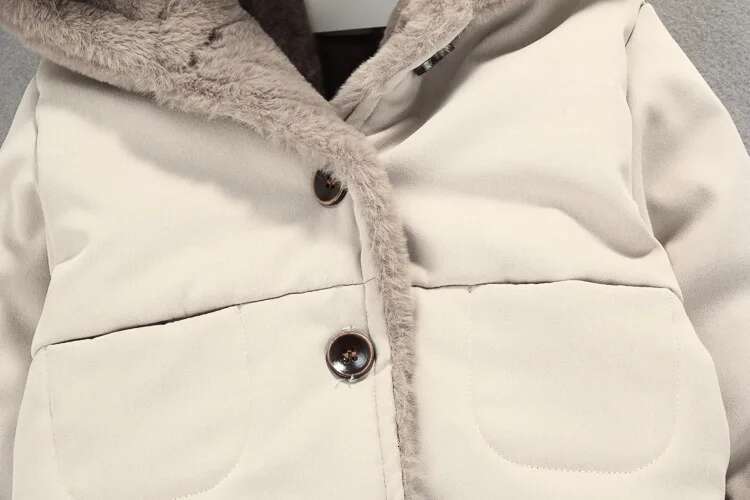 Ddmyshoesvip Autumn Winter Fleece Jacket Cartoon Hooded Plus Veet Infant Boys Coat Newborn Baby Girls Outerwear Toddler Parka