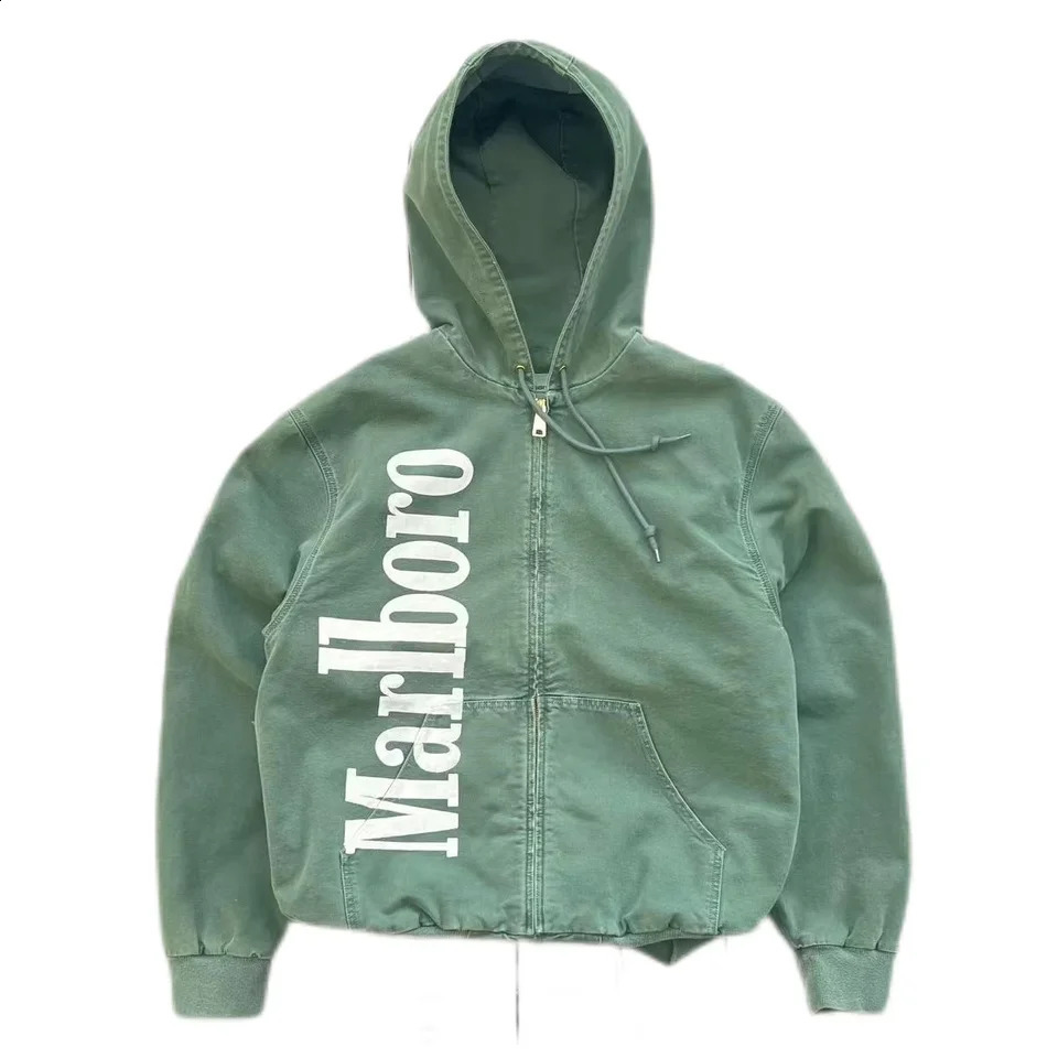 Fashion printed jacket mens and womens street Harajuku casual Y2k hoodie winter clothing womens zipper 250225