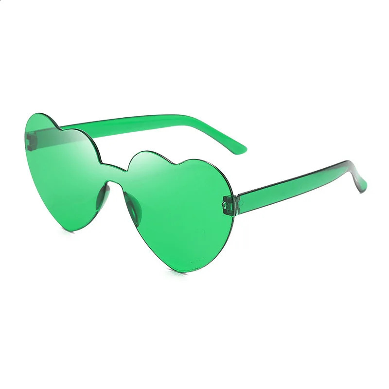 1/3/12/20PCS Heart Sunglasses Love Sunglasses Jelly Color Frameless Heart-shaped Glasses Color Glasses 250221