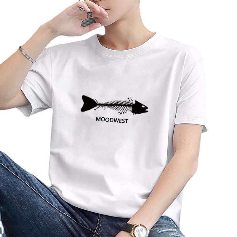 Men's Summer New Short Sleeved Youthful Fashion Minimalist Designer T-shirt Women's Loose Casual T-shirt Printed Round Neck Men's Short