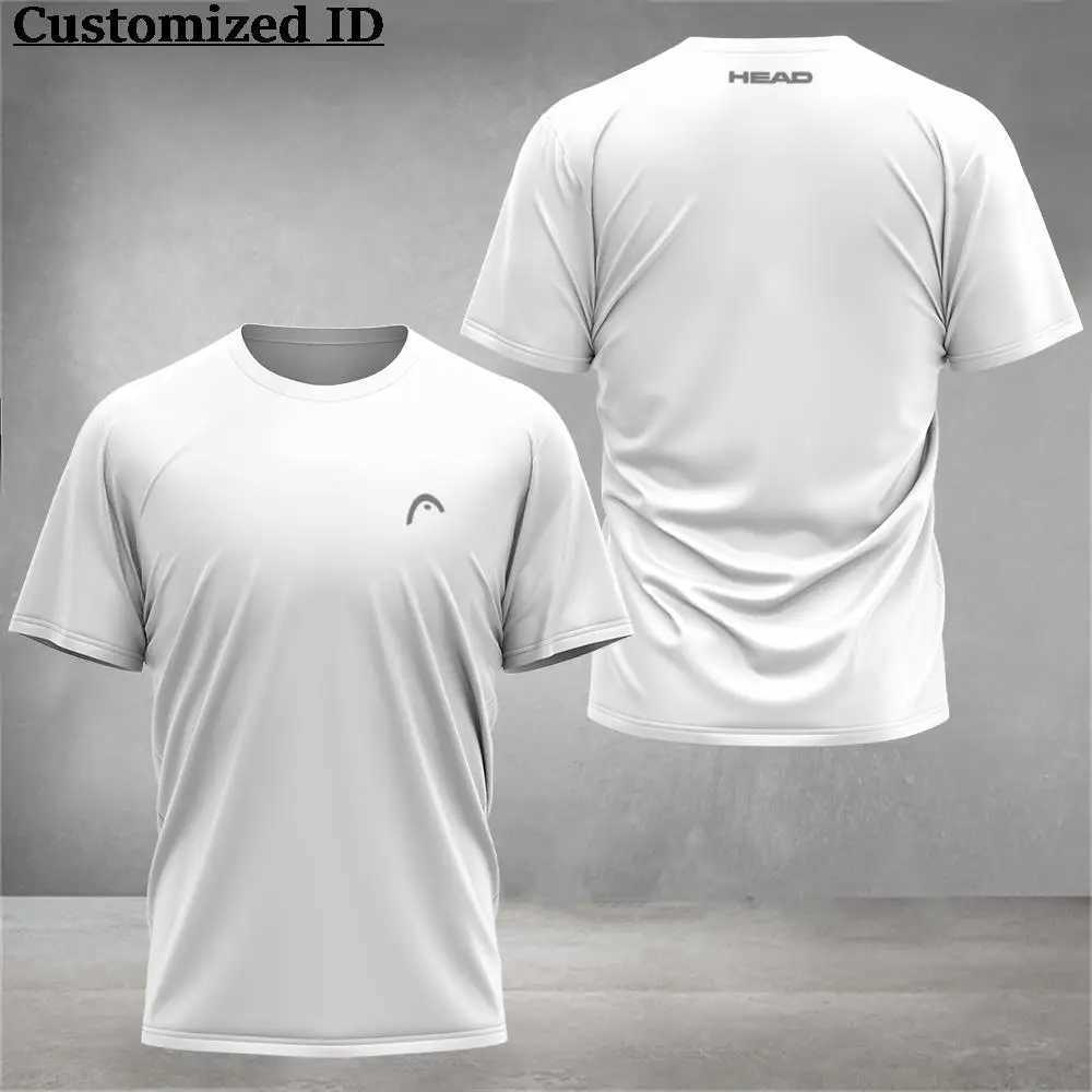 Mens And Womens Fitness Short Sleeve Childrens Solid Color Printed Tennis Clothing Breathable T-shirt Can Be Customized NameT250228