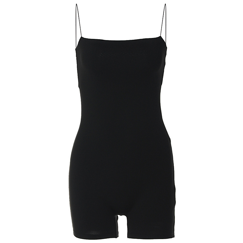 Wind Women's Clothing 2025 Spring New Product Fashionable And Sexy Solid Color Slim Fit Backless Camisole Jumpsuit