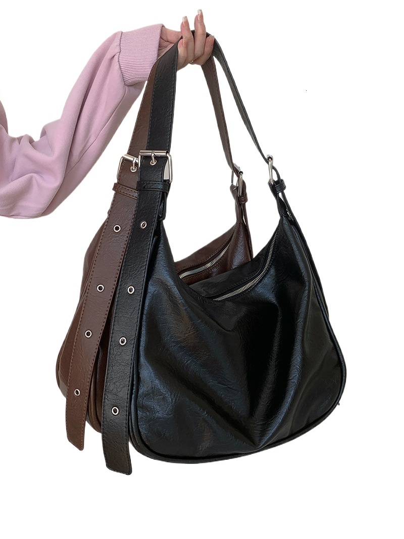 Teenage Girls With Pendant Crossbody Bag New Retro College Style Casual Solid Color Ultra Soft Washed Bag