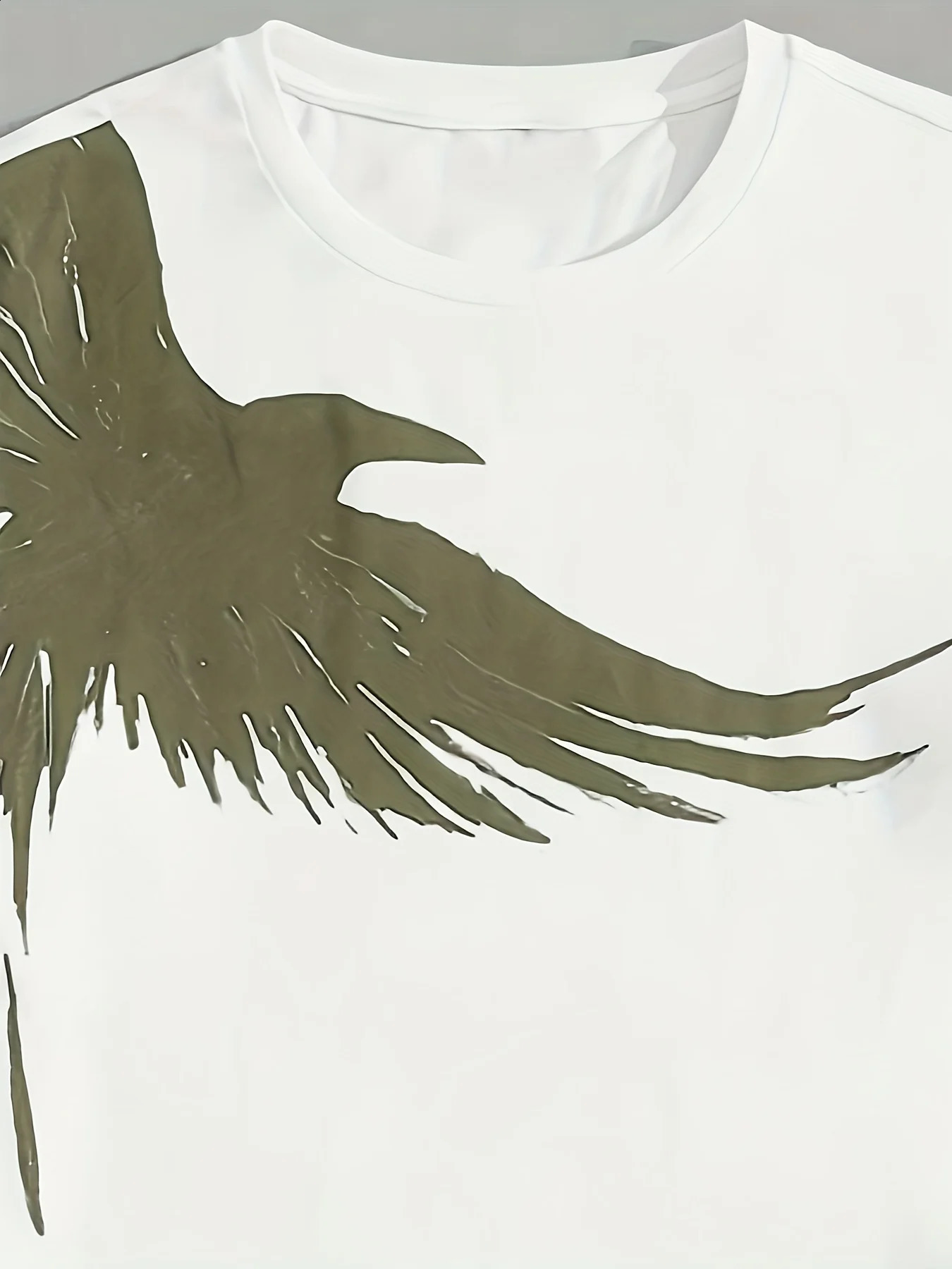 2024 Simple Casual Mens Tshirt Shortsleeved Suit And Pants Fashion Eagle Print Pattern Sports Leisure Twopiece Set 250224Z