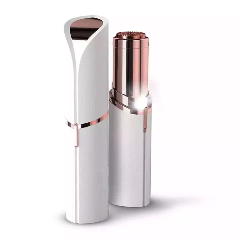 Solid Color Mini Lipstick Electric Hair Remover Eyebrow Trimmer Portable Small Hair Removal Device For Women 250224