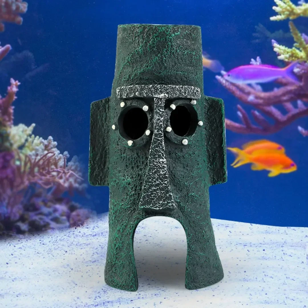 CuteAquarium Resin Castle Fish Tank Decorations Castle Tower Ornaments Fish Tank Hiding Cave Aquarium Accessories Decoration