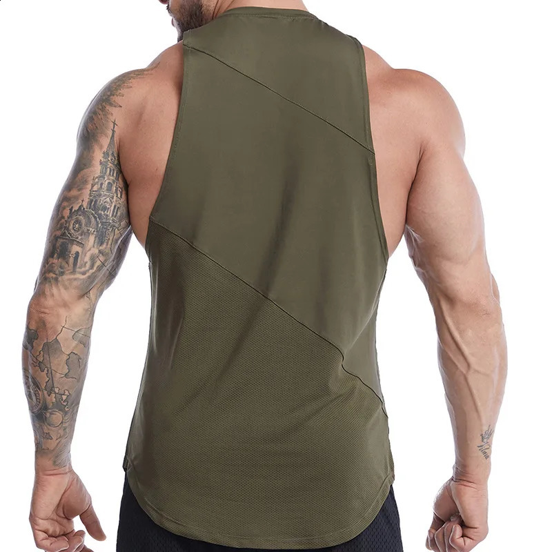 High Quality Loose Fit Mens Tank Top for Running and Fitness Men Tank Top for Man Moisture-Wicking and Quick-Drying Male Tops 250225
