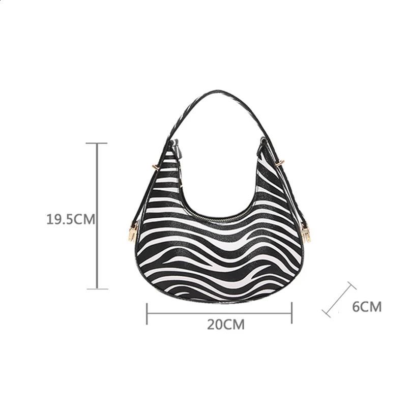Cow Pattern Shoulder Bag For SpringSummer Versatile Womens Personalized Korean Leopard Underarm Handbag 250227