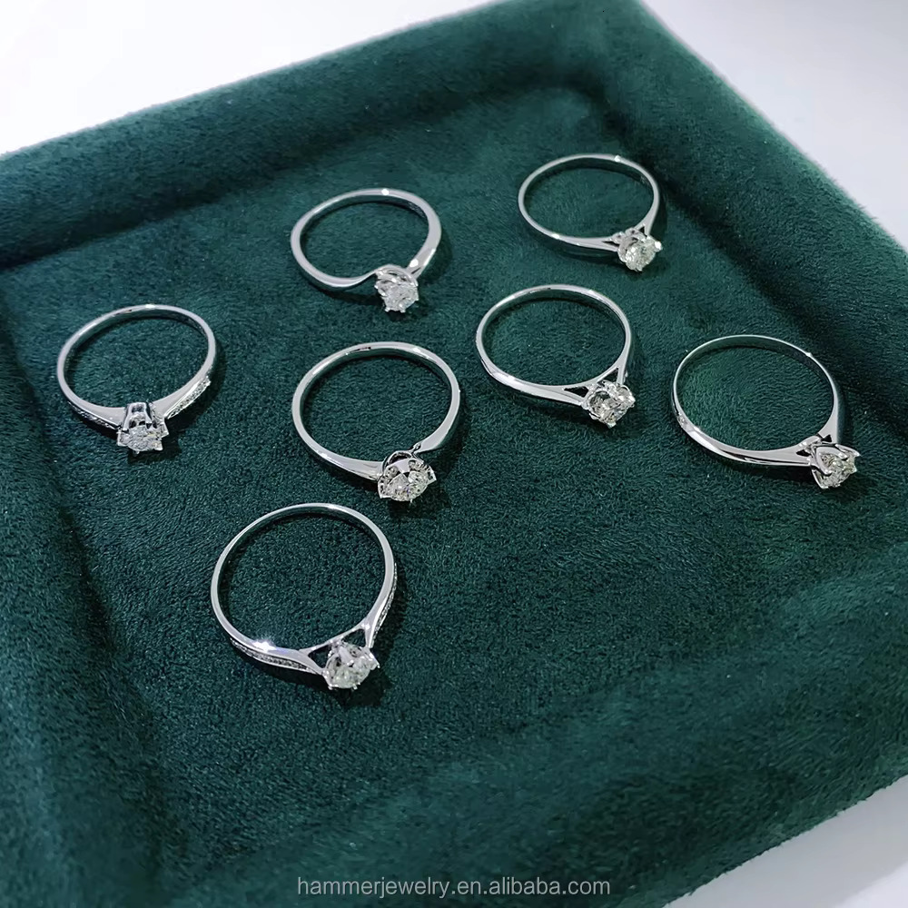 Fine Ring 18K Unisex Engagement Ring Trendy Jewelry for Wedding Anniversary Party Gift Purpose