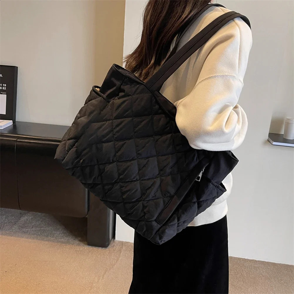 Women Padded Hobo Handbag Casual Crossbody Bag Adjustable Strap Diamond Quilted Tote Shoulder Slouchy Travel 250221