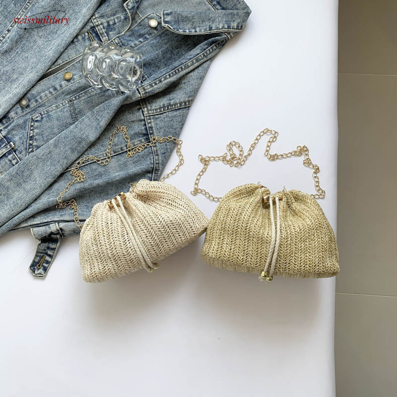 Straw woven for women 2025 new niche design summer crossbody vacation beach bucket bag #swissmilitary