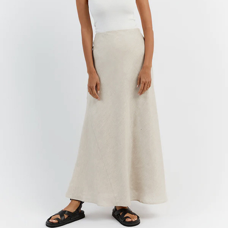 Women's Clothing New4 Autumn Cotton And Linen Set, High-End Temperament, Commuting Vest, Hip Bag Skirt Two-Piece Set