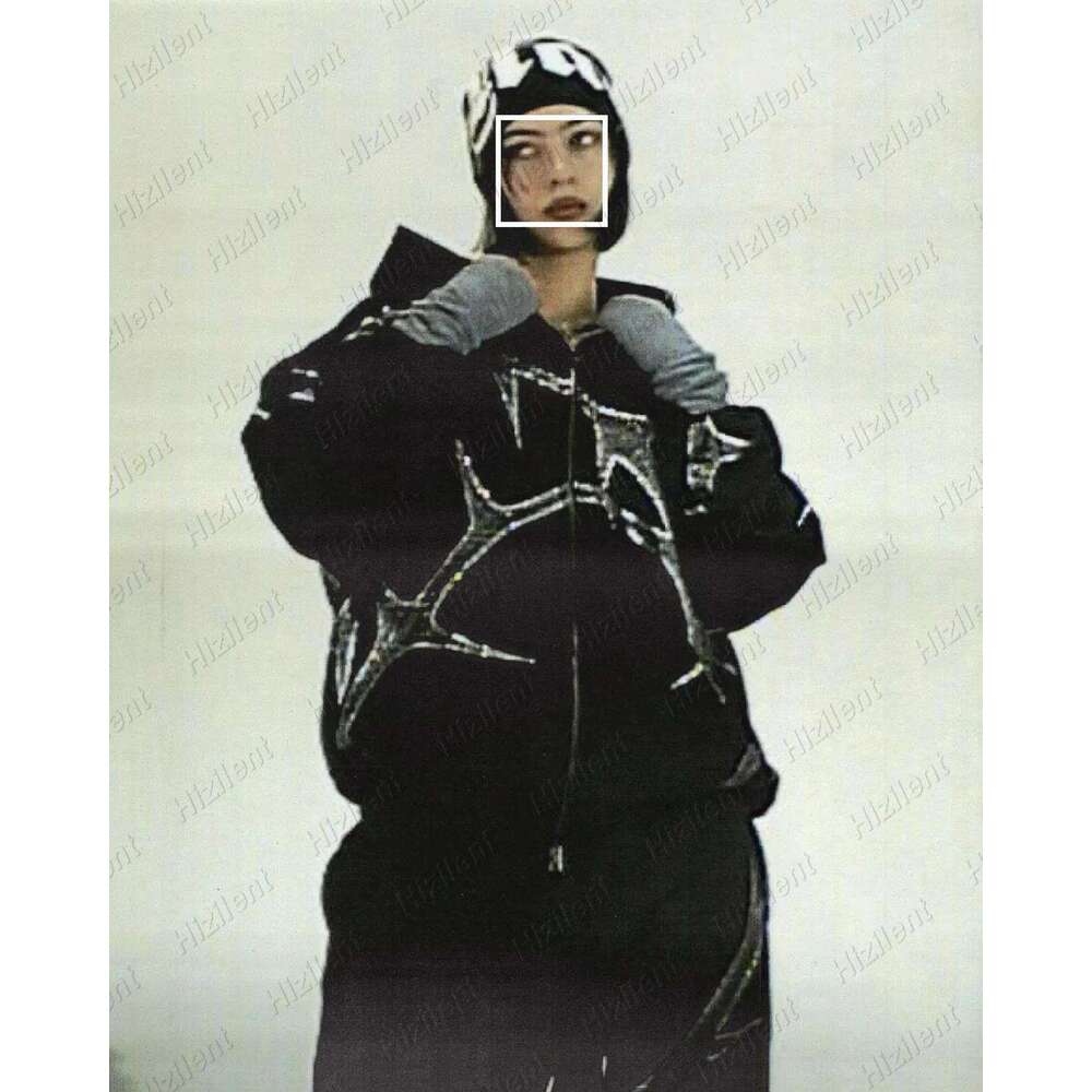 WY49999 ins style women's clothing autumn and winter new item personalized pattern loose fit pullover hooded sweatshirt