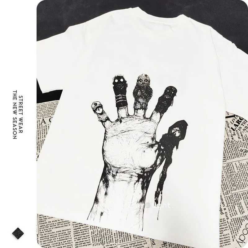 Men's T-Shirts Anime Dorohedoro T-shirt Manga Caiman Extra Large Retro Washed T-shirt Street Clothing Retro DTG Printed Top T-shirt Mens 100% Cot
