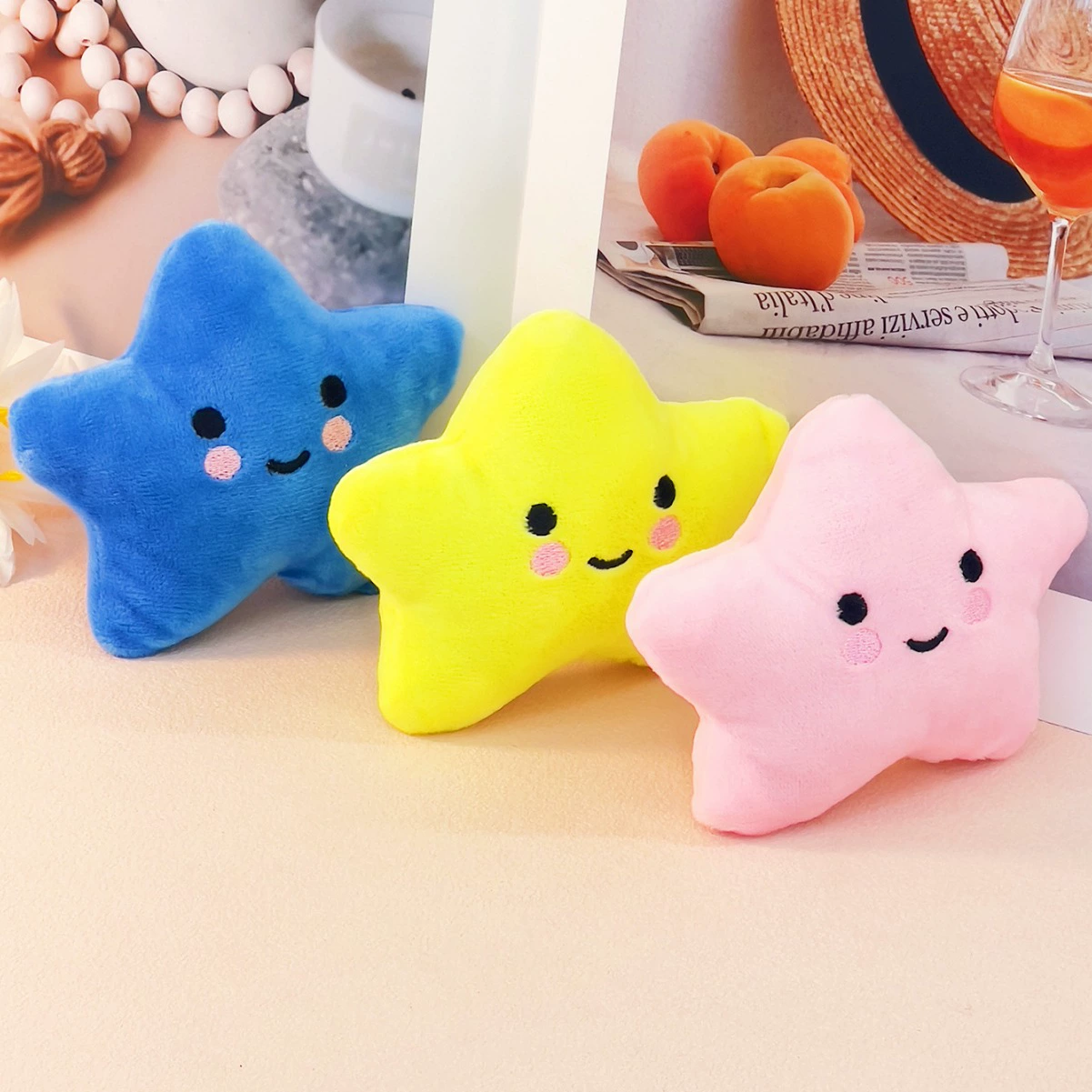 Pet plush dog voice simulation cartoon animal resistant to biting and grinding plush pet toy supplies