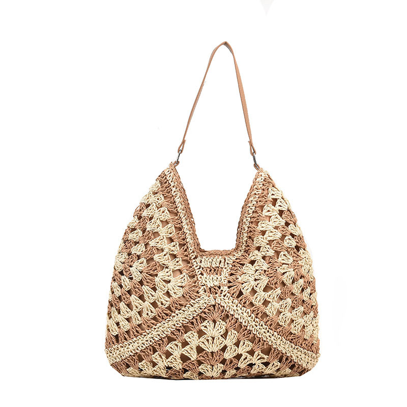 Bag hollow summer seaside vacation style woven 2025 new commuting large capacity single shoulder crossbody bag #swissmilitary