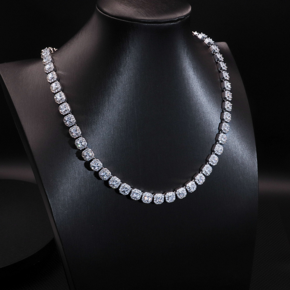 Hip Hop 925 Sterling Silver VVS Moissanite Diamond Jewelry 11mm Cuban Link Chains Moissanite Necklace for Men Women