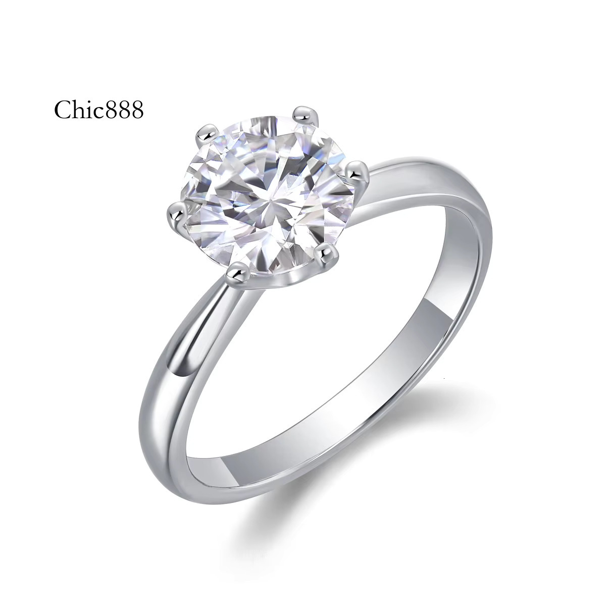 Fashion Jewelry VVS Baguette Lab Grown Dia Cross Ring Sterg Sier Moissanite Rings