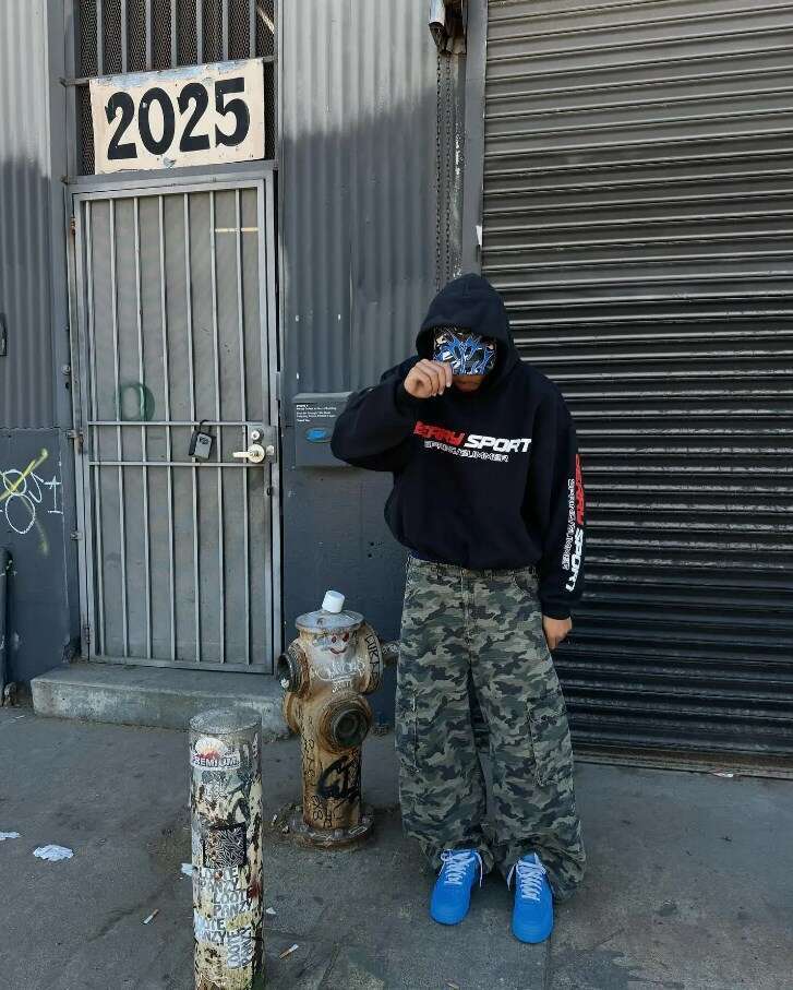 Fashion Letter Foam Loose Y2K High Street Men's and Women's Same Style Couple Hoodie