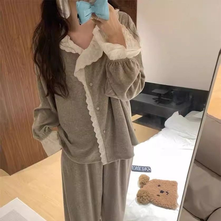 B801-Summer ice silk pajamas ladies thin sexy nightdress colorful lace silk short sleeves high-end summer home clothes