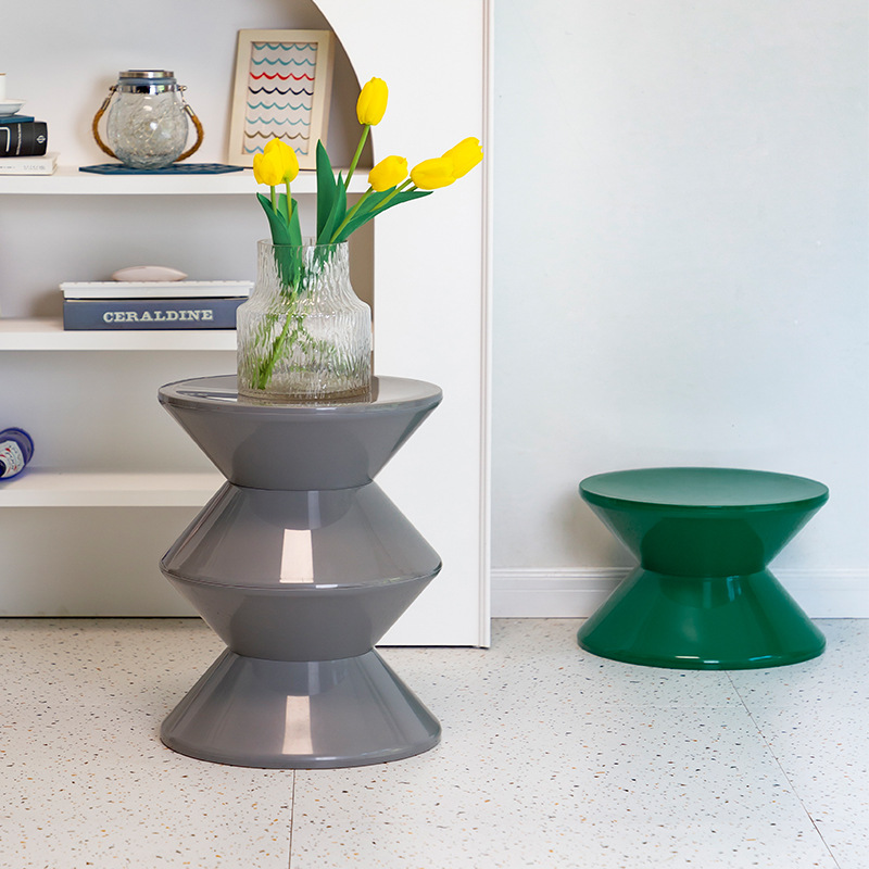 Nordic shoe-changing stool door household living room stool simple children plastic stool creative ins round stool