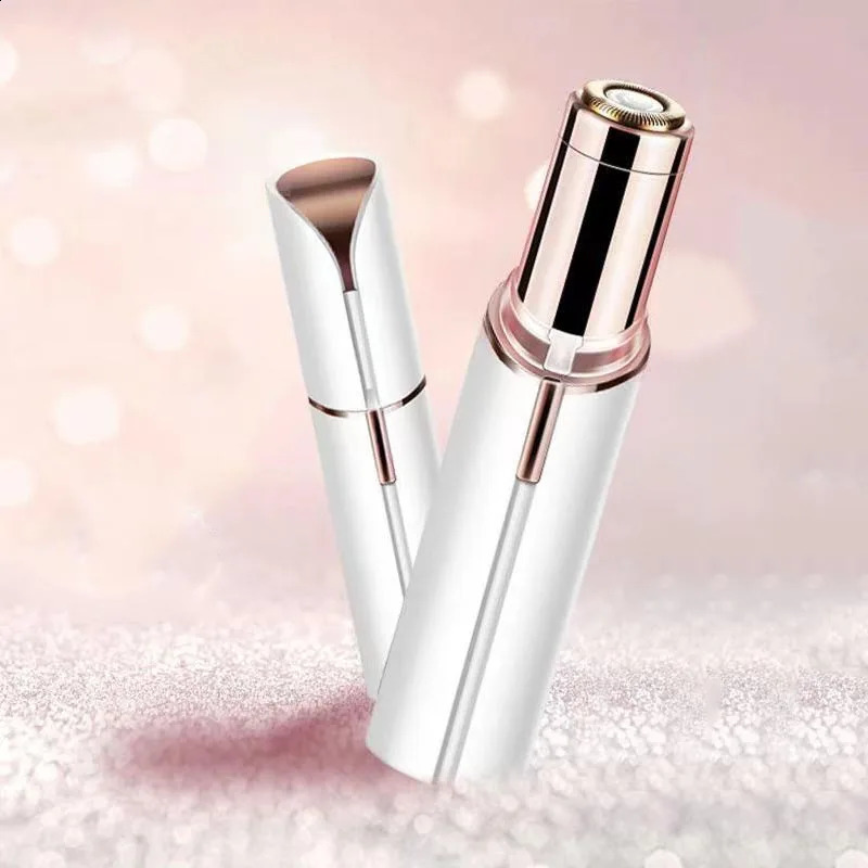 Solid Color Mini Lipstick Electric Hair Remover Eyebrow Trimmer Portable Small Hair Removal Device For Women 250224