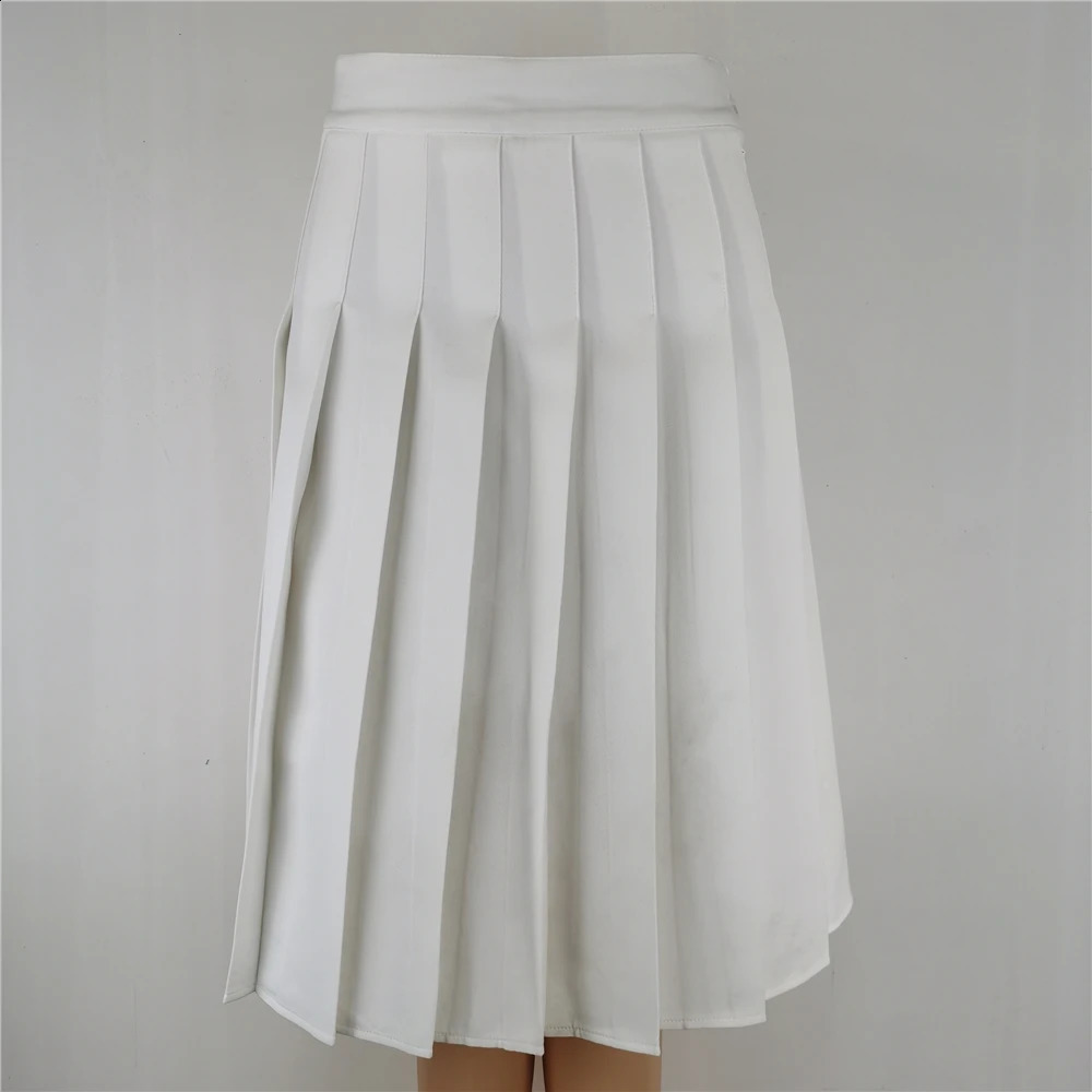 58cm Long Pleated Long Skirt Korean Fashion Clothing Black White Plus Size Cosplay for Women Harajuku Gothic Y2k Skirt 250224
