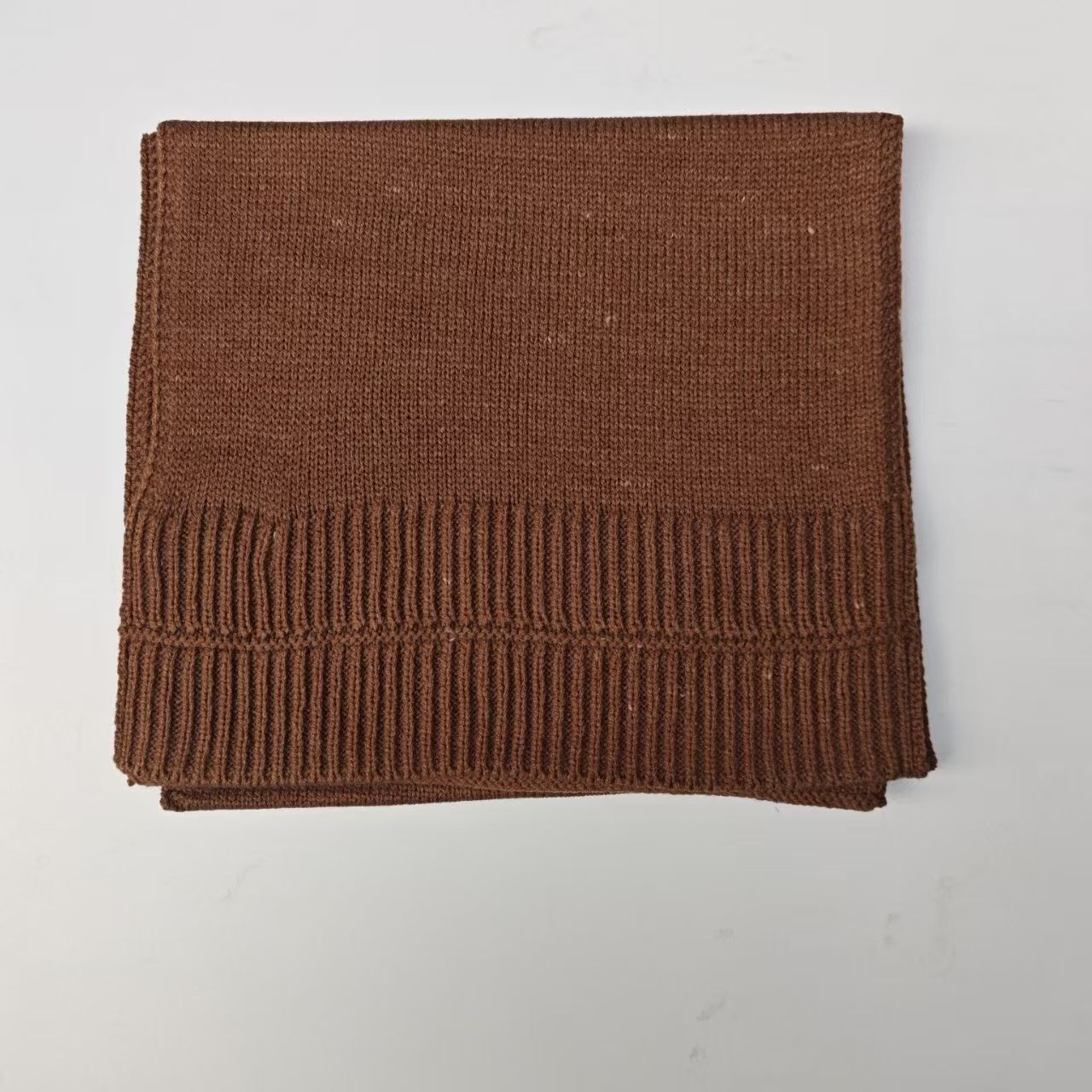 T199 autumn and winter simple short versatile business knitted scarf for men and women solid color Korean versionstudent couples neck warmer