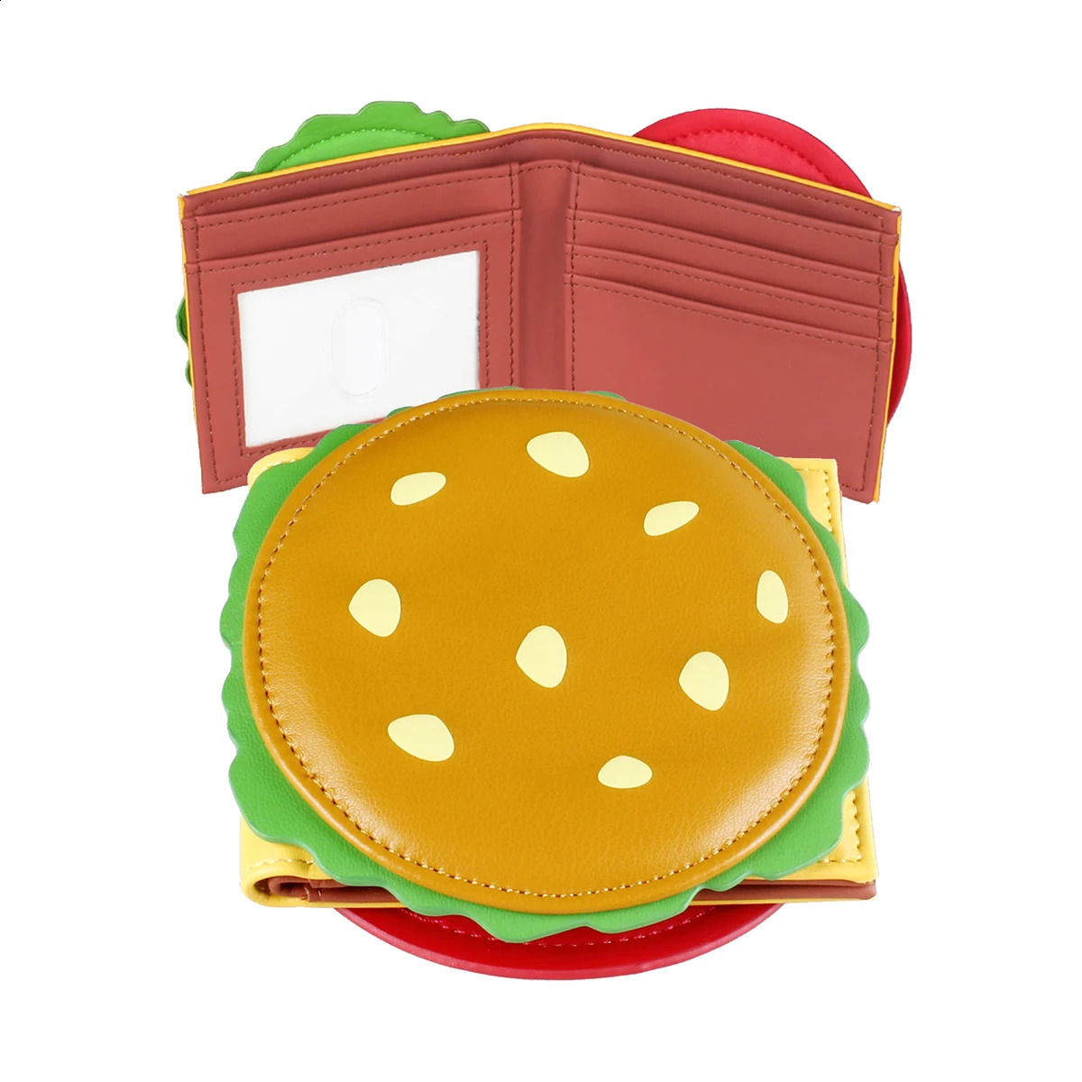 Burger shaped cute womens wallet mens ID card holder 250228