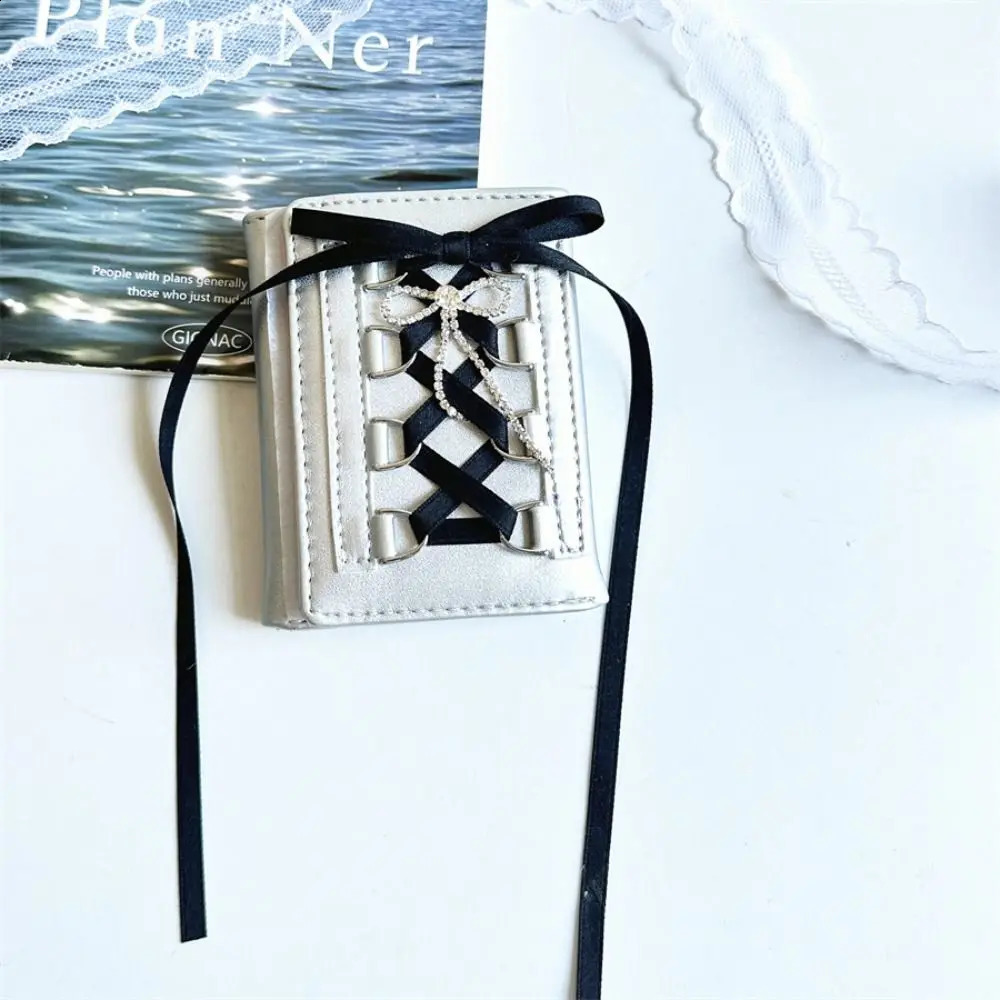 Casual Y2k Silver Sweet Wallets Strap-on Original Cute Wallet Korean Style Ballet Style Pouch Women 250228