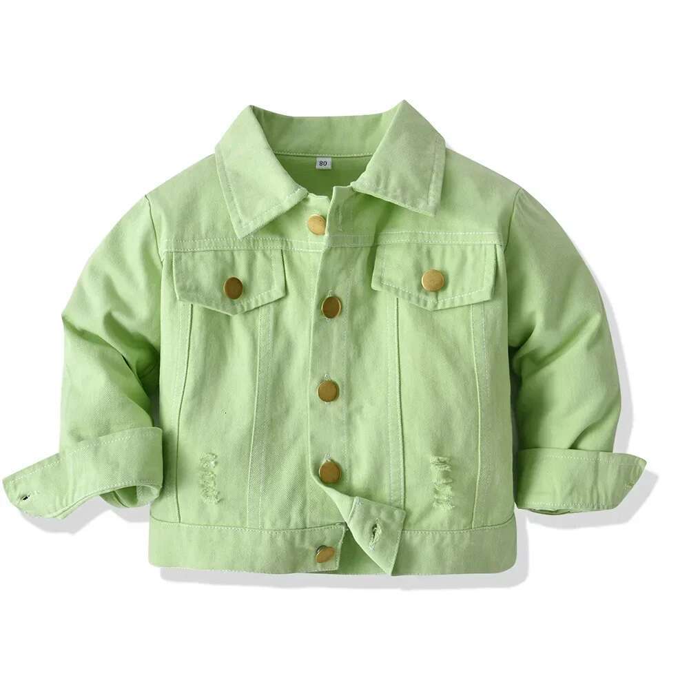 Ddmyshoesvip Korean Version Children S Classic Candy Colored Denim Jackets Baby Boys And Girls Spring Autumn Jeans Coat Cow Boy