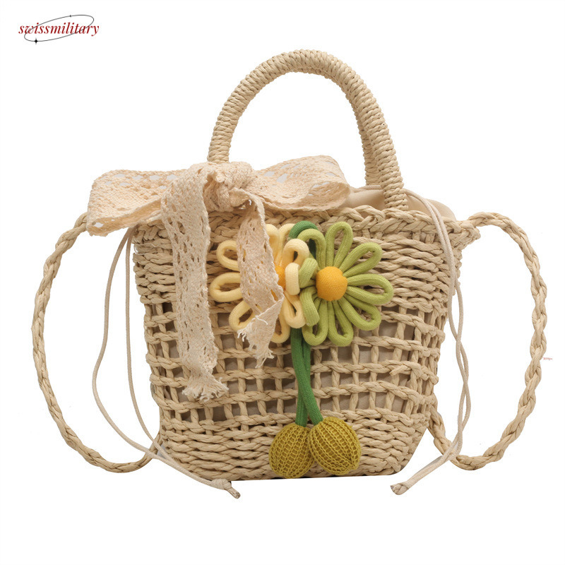 Summer handmade 2025 new fashionable grass woven crossbody bag, niche vacation beach bag for women #swissmilitary