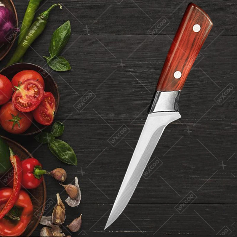Professional Hand Forged Fillet Knife Boning Knife Bone Meat Fruit Fish Vegetables Chef Knife Stainless Steel Kitchen Knives 250225