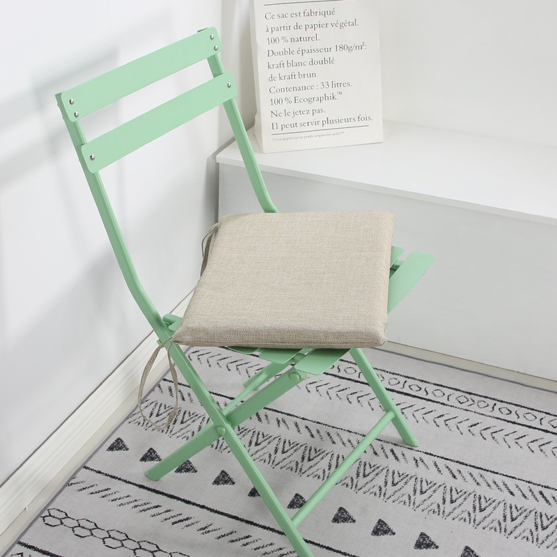 Horseshoe Windsor chair folding chair dining chair cushion winter plush household milk tea store chair imitation wool square cushion