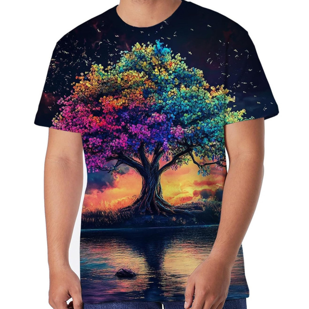 Mens T shirt Unisex Stylish 3D Printed T-Shirts Crewneck Cool Short Sleeve Funny Graphic Print Top Casual Tees tee Casual tops summer clothes cool