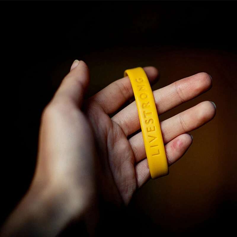 1pc LIVE STRONG Hologram Silicone Bracelet Men Women Power Rubber Wristband Outdoor Sports Bangle Accessories Gifts Yellow