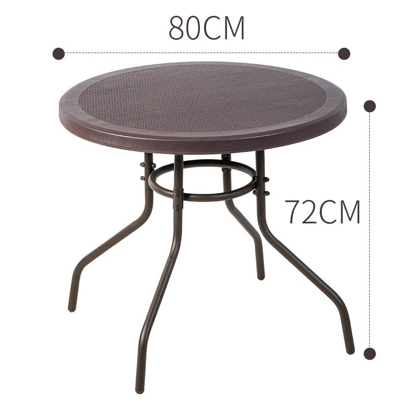 Plastic imitation rattan wicker balcony backrest table and chairs outdoor chairs patio open-air balcony layout small coffee table coffee table