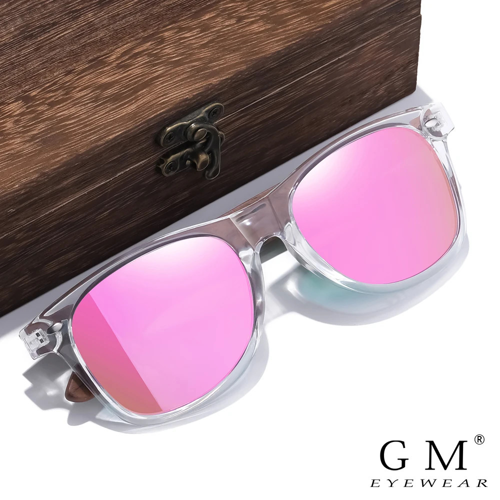 GM Advanced Walnut Wood Transparent Color Frames Ultralight Sunglasses Men Womens Polarized Delicate Fashion Sunglasses 250221