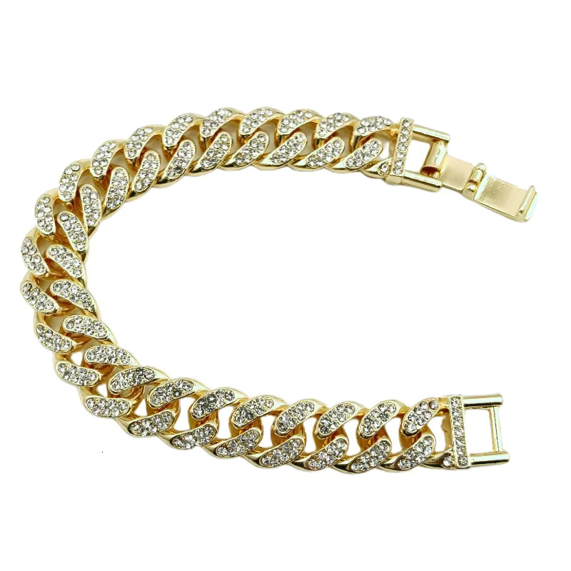 12mm Gun Black Color Full Miami Curb Cuban Chain CZ Bg Rapper Necklaces for Men Hip Hop Jewelry