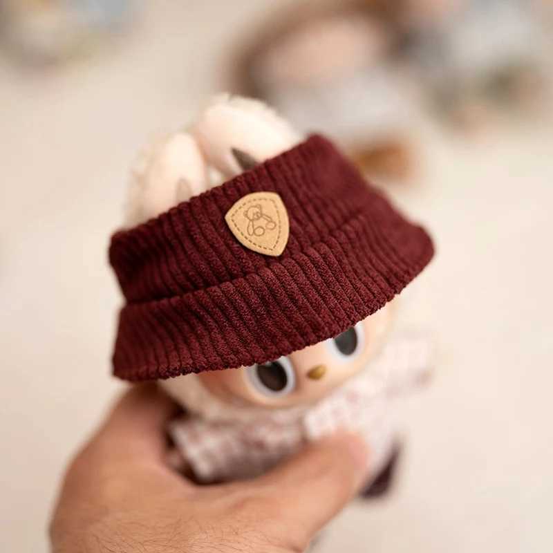 Hot Labubu doll clothing fashion clothing hat plain weave shirt vertical striped shorts for 17cm doll clothing doll accessories gifts W250301