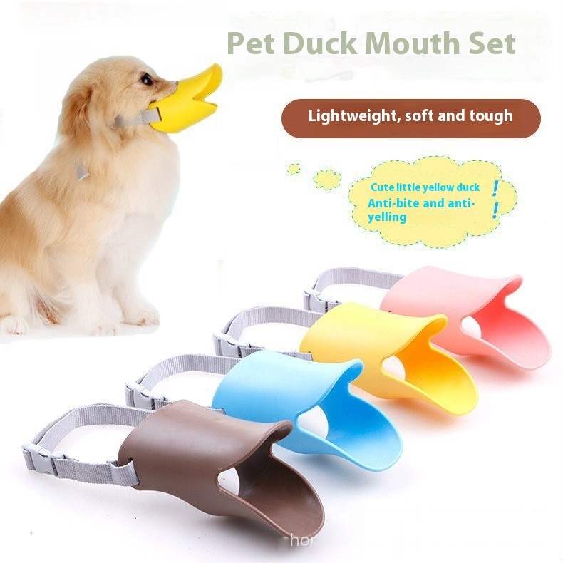 Pet Silicone Duckbill Cover Mouth Anti Bite Barking Eating Dog Walking Mask mix 10 pcs Wholesale