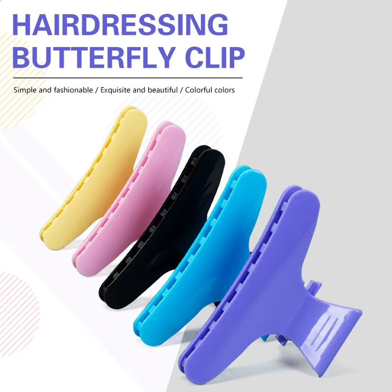 12PCS Colorful Hair Section Clips Hairdressing Seamless Clip Barber Fixed Professional Womens Braided Styling Accessories 250218