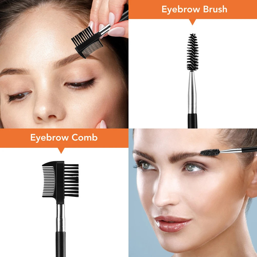 Eyebrow Trimming Kit Tweezers Scissors Comb Scraping 12pcs Eyebrow Makeup Tool 250224