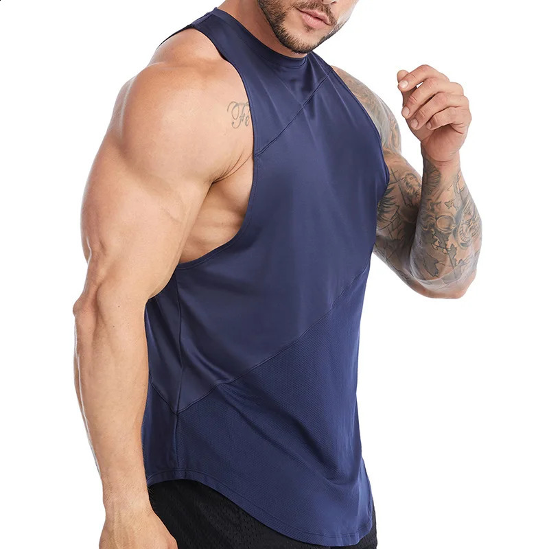 High Quality Loose Fit Mens Tank Top for Running and Fitness Men Tank Top for Man Moisture-Wicking and Quick-Drying Male Tops 250225