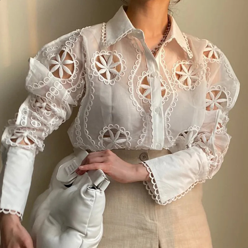 Solid Color Casual Slim Blouses For Women Fashion Summer Vintage Womens Shirts And Blouses Elegant Youth Female Tops 250225