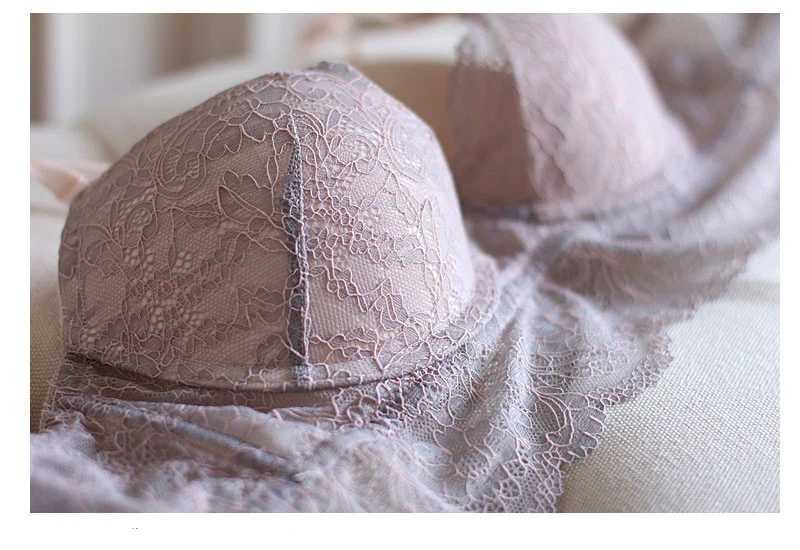 Sexy mouse embroidery thin cup with bra underwear 2023 fashion push up bra and underwear setXJ250301