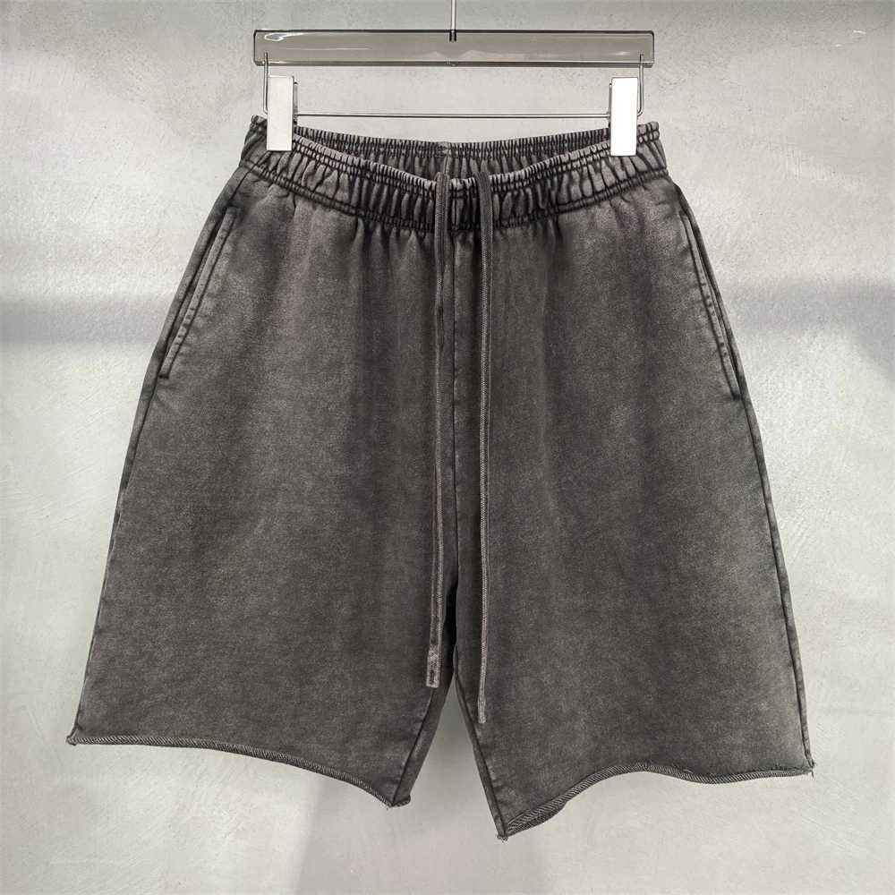 ZODF Vintage Men Summer Batik Washed Cotton Shorts Unisex High Street Distressed Loose 420gsm Short Pants Brand Clothes HY0817 J250515