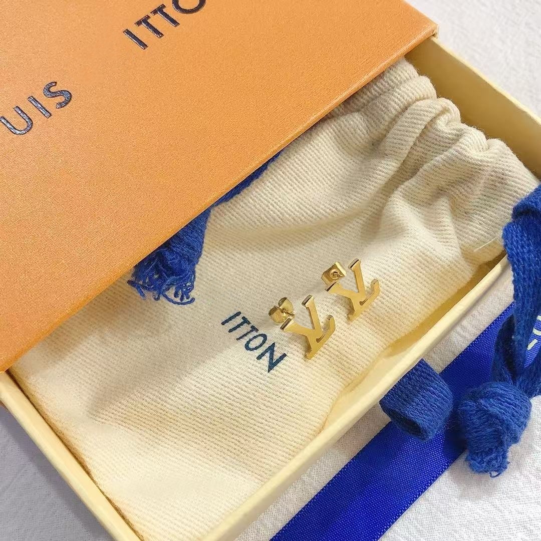 Luxury Brand Jewelry designer earrings Simple Letter Stud Earring For Women Elegant Party Diamond Earrings