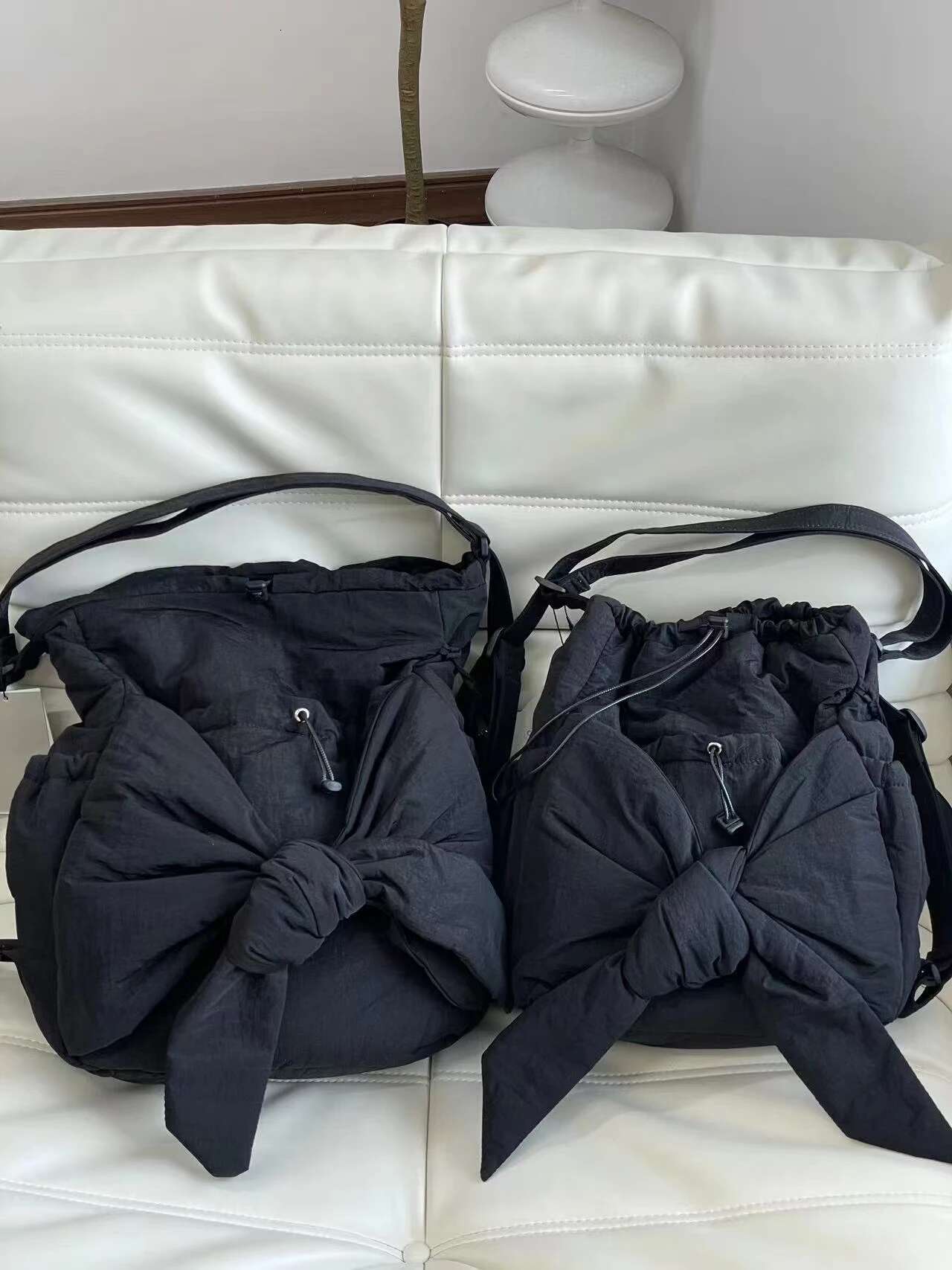 The Athe Vanessabruno Kwon Yu-Ri The Same Lace-Up Bow Backpack Shoulder Bag